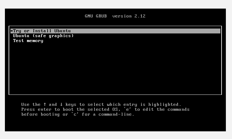 Ubuntu 起動画面